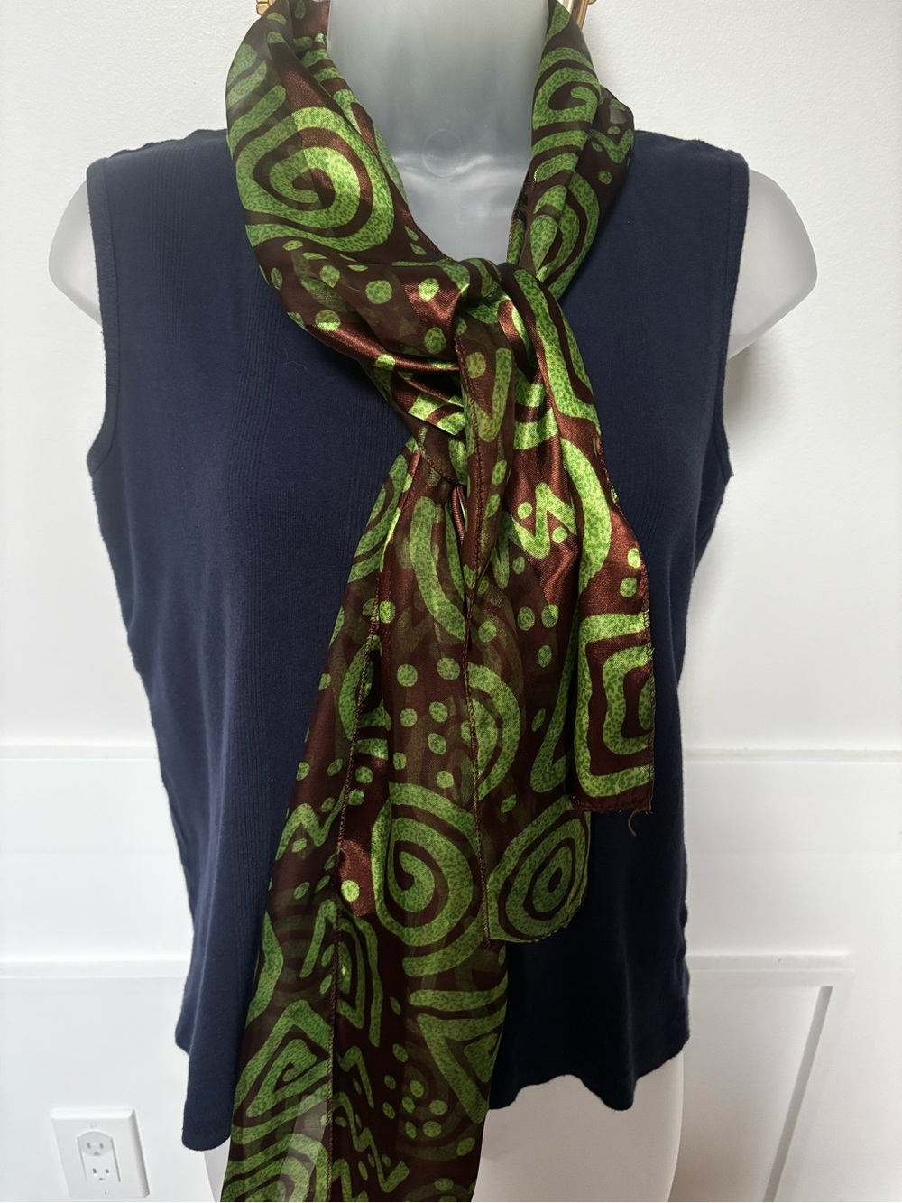 Chiffon scarf - Lightweight scarf-Sweet Swirls